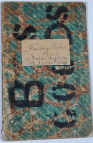 Administrative record - T.J. Connolly Factory Order Book
