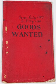 Administrative record - T.J. Connolly Goods Wanted Book