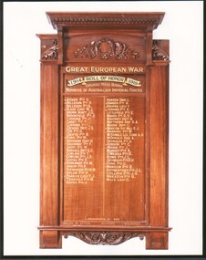 Photograph - Myer World War I Honour Roll, Employees Bendigo
