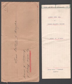 Document - Legal Power of Attorney between Mr. Sidney Myer and Messer. Collett & Meagher, dated 18th December 1909