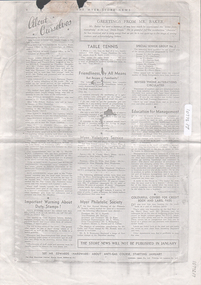 Newsletter - Single A3 photocopy of page 2 of the "Myer Store News", undated