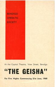 Programme - "The Geisha"