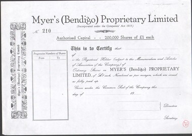 Photograph - Myer share issue - blank