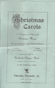 Programme - Christmas Carols