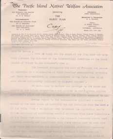 Document - Pacific Island Natives Welfare Association