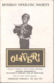 Programme - Bendigo Operatic Society Programme 'Oliver'