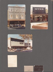 Ephemera - Colour chart for painting the three exterior faces of the Myer business entries