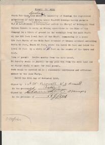 Administrative record - South New Chum Syncline Gold Mine permit to mine, 1932 - 1940