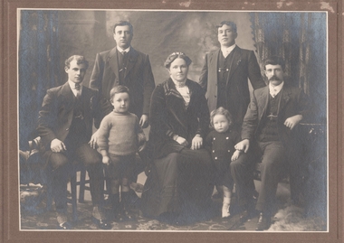 Photograph - Knight Family posed studio B&W photograph, August 2024