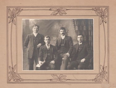 Photograph - Posed studio B&W photograph of four Knight brothers, August 2024