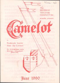 Programme - Programme ""Camelot" by Bendigo Theatre Co. Inc