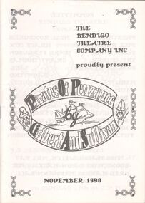 Programme - Programme ""Pirates of Penzance" by Bendigo Theatre Co. Inc