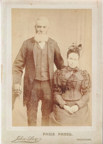 Photograph - Copy of sepia photograph of Thomas & Eliza Harvey, August 2024