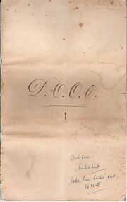 Document - Cricket Club Documents - Devils Own Cricket Club Member register and cash book 1875-1877