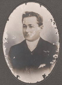 Photograph - Photograph of unknown man; oval print mounted on card, August 2024