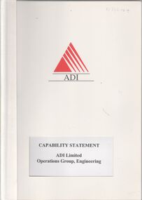 Document - Australian Defence Industries (ADI) - two Capability Statements booklets