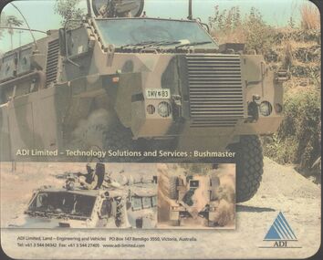 Ephemera - Australian Defence Industries (ADI) - two printed mouse pads