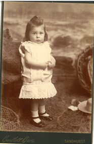 Photograph - Posed sepia studio photo probably of Harold Athelstane Abbott, 1890