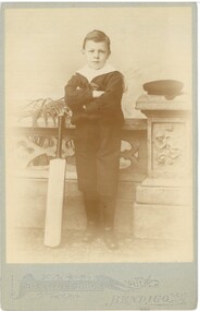 Photograph - Posed sepia studio photo of Kenneth Cyril Abbott, 1899