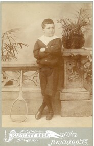 Photograph - Posed sepia studio photo  of Harold Athelstane Abbott, 1897