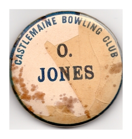 Ephemera - Castlemaine Bowling Club Badge, 1950-60s