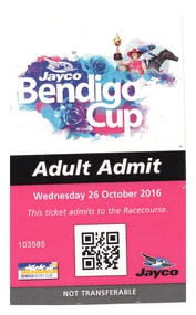 Ephemera - Bendigo Jockey Club Complimentary Passes, 2016/17