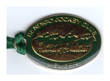 Ephemera - Bendigo Jockey Club Member Badge, 1998/99