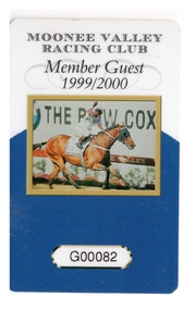 Ephemera - Moonee Valley Racing Club Member and Member Guest Badges/Pass, 1999 to 2006