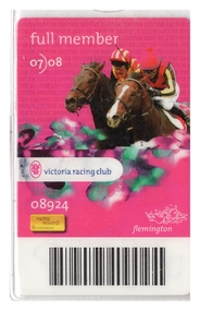 Ephemera - Victoria Racing Club Flemington Full Member Badges/Pass, 1999 to 2011