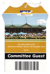 Ephemera - Bendigo Jockey Club Guest Passes, 1999 to 2014