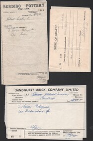 Administrative record - Abbott Collection: Records of purchases of gelignite and detonators from Abbotts Supplies Co from various local businesses, circa 1953