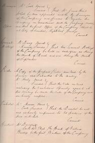 Administrative record - South Garden Gully and Deborah Company N.L. Minute Book 1906 - 1907, 1906 - 1907