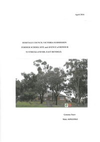 Article - Article for Bendigo East State School Heritage Council Submission