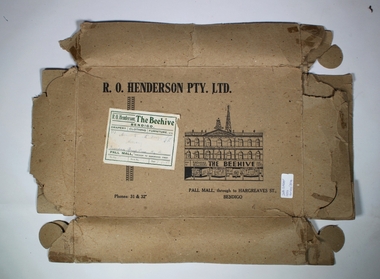 Ephemera - BEEHIVE BOX, McKenzie Family Collection