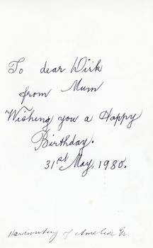 Photo of birthday card text