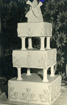 Photo of Wedding Cake 3/10/1953 Made at Emily McPherson College