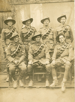 Post card Seven soldiers