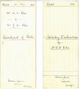 Legal record - Watson, James & Rogers. Solicitors. Surnames C, Rogers Collection