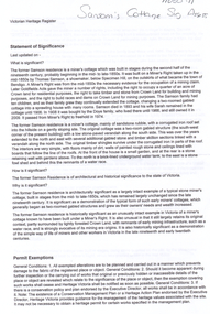 Document - Samson's Cottage, Golden Square, Significance Assessment, 1967