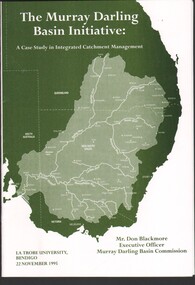 Booklet - 1995 Sir John Quick Lecture - "The Murray Darling Basin Initiative", Michele Matthews Collection, 1995
