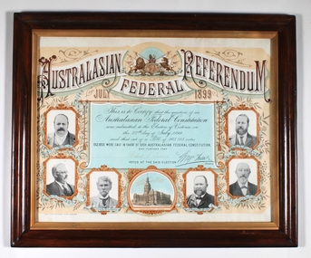 Photograph - Michele Matthews collection AUSTRALASIAN FEDERAL REFERENDUM CERTIFICATE