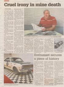 Newspaper - Story on John Rooney - research done by John Kelly, Mon June 29 2020