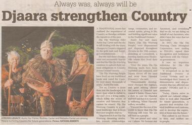 Newspaper - The Djaara traditional owners and the redeveloped Beehive building, July 17 2021