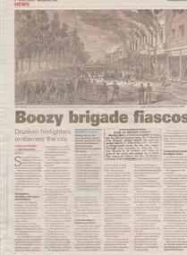 Newspaper - Article on the Beehive Building Fire in 1871, Sat July 31 2021