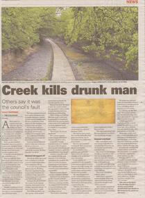 Newspaper - Article on deaths in the Bendigo Creek, Sat Aug 07 2021