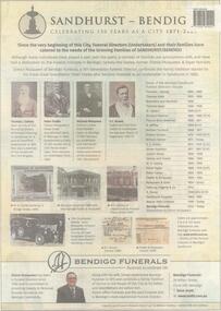 Newspaper - Article - Advert for Bendigo Funerals, Sat July 17 2021