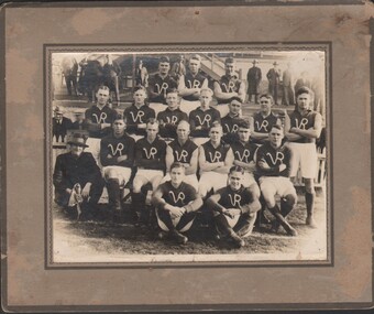 Photograph - Victorian Railways Football Club players (undated), 4/5/2021