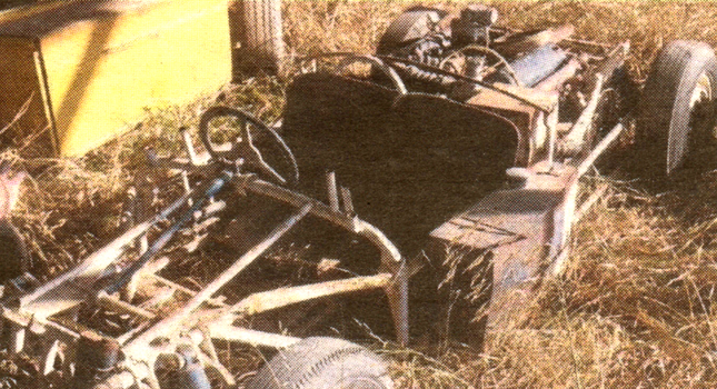 The rusted wreck in Numurkah - colour photo