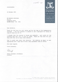 Document - Commemoration Envelope, Michele Matthews Collection, 1992