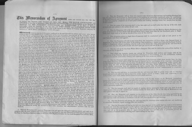 Document - City of Sandhurst, Borough of Eaglehawk and Shire of Marong - conditions for the operation of electric tramways, unsigned but dated 1889, Electric Tramways